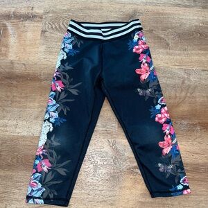 GAP Kids Black Floral Leggings